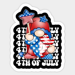 4th of July gnome Sticker